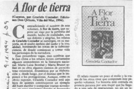 A flor de tierra  [artículo] H. R. Cortés.