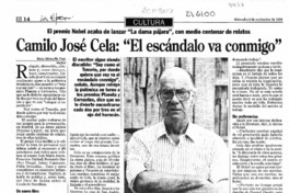 Camilo José Cela, "El escándalo va conmigo"  [artículo] Rosa Mora.