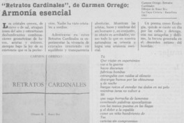 "Retratos cardinales", de Carmen Orrego, Armonía esencial