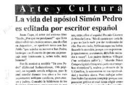 La Vida del apóstol Simón Pedro es editada por escritor español  [artículo].