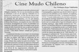 Cine mudo chileno  [artículo] Wellington Rojas Valdebenito.