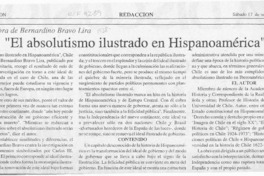 "El Absolutismo ilustrado en Hispanoamérica"  [artículo].