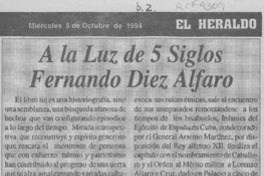 A la luz de 5 siglos, Fernando Diez Alfaro  [artículo].
