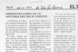 Presentan libro de la historia del rock chileno  [artículo].