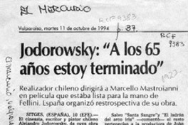 Jodorowsky, "A los 65 años estoy terminado"  [artículo].