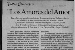 "Los amores del amor"  [artículo] Manuel Gallegos Abarca.