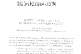 Bernal Díaz del Castillo, la memoria y la representación