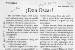 Don Oscar!  [artículo] Abelardo Troy.