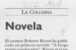 Novela  [artículo] Antonio Rojas Gómez.