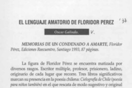 El lenguaje amatorio de Floridor Pérez  [artículo] Oscar Galindo.