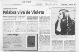 Palabra viva de Violeta  [artículo] Andrés Gómez.