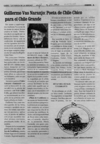 Guillermo Vas Naranjo, poeta de Chile Chico para el Chile grande  [artículo].