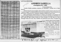 Andrés Sabella  [artículo] León Ocqueteaux Díaz.