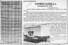 Andrés Sabella  [artículo] León Ocqueteaux Díaz.