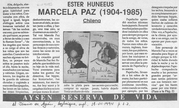 Marcela Paz (1904-1985)  [artículo].