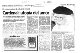 Cardenal, utopía del amor  [artículo] Andrés Gómez.