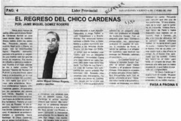 El regreso del Chico Cárdenas  [artículo] Jaime Gómez Rogers.