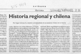 Historia regional y chilena  [artículo] Sergio Carrasco D.