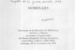 Homenajes  [artículo] Roque Esteban Scarpa [y] Guillermo Blanco.