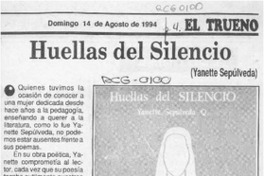 Huellas del silencio  [artículo] Ency Hernández Caballero.