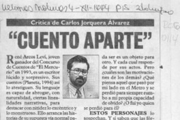 "Cuento aparte"  [artículo] Carlos Jorquera Alvarez.