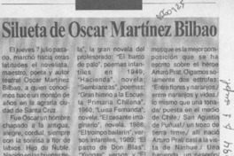 Silueta de Oscar Martínez Bilbao  [artículo] José Vargas Badilla.
