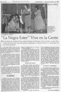 "La negra Ester" vive en la gente  [artículo] Juan Antonio Muñoz H.