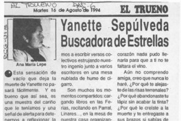 Yanette Sepúlveda, buscadora de estrellas  [artículo] Ana María Lepe.