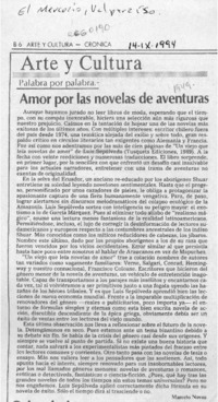 Amor por las novelas de aventuras  [artículo] Marcelo Novoa.