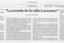 "La posada de la calle Lancaster"  [artículo] Antonio Rojas Gómez.