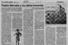 Pablo Neruda y su obra inmortal  [artículo] Américo Acuña Rosas.