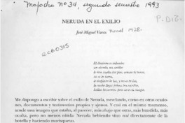Neruda en el exilio  [artículo] José Miguel Varas.