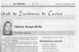 Héctor Araya Brito  [artículo] María Cristina Aliaga Luna.
