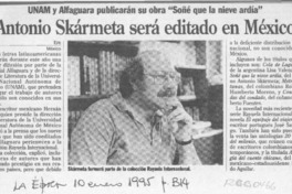 Antonio Skármeta será editado en México  [artículo].