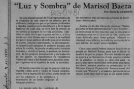 "Luz y sombra" de Marisol Baeza  [artículo].