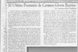 El último poemario de Carmen Gloria Berríos