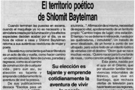 El territorio poético de Shlomit Baytelman