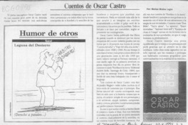 Cuentos de Oscar Castro  [artículo] Marino Muñoz Lagos.