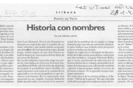 Historia con nombres  [artículo] Luis Sánchez Latorre.