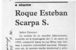 Roque Esteban Scarpa S.  [artículo] Miguel Angel Díaz A.
