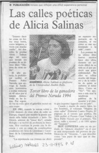 Las Calles poéticas de Alicia Salinas  [artículo].
