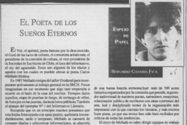 El poeta de los sueños eternos  [artículo] Bernardo Chandía Fica.