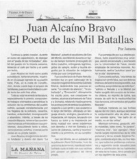 Juan Alcaíno Bravo, el Poeta de las mil batallas  [artículo] Jamota.