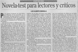 Novela-test para lectores y críticos  [artículo] Luis Alberto Mansilla.