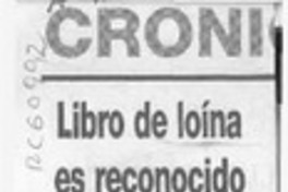 Libro de loína es reconocido como didáctico  [artículo].