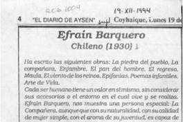 Efraín Barquero  [artículo] M. Rabanal C.