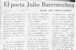 El poeta Julio Barrenechea  [artículo] José Vargas Badilla.