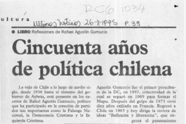 Cincuenta años de política chilena  [artículo].