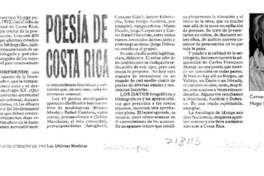 Poesía de Costa Rica  [artículo] Hugo Montes Brunet.