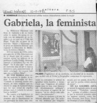 Gabriela, la feminista  [artículo].